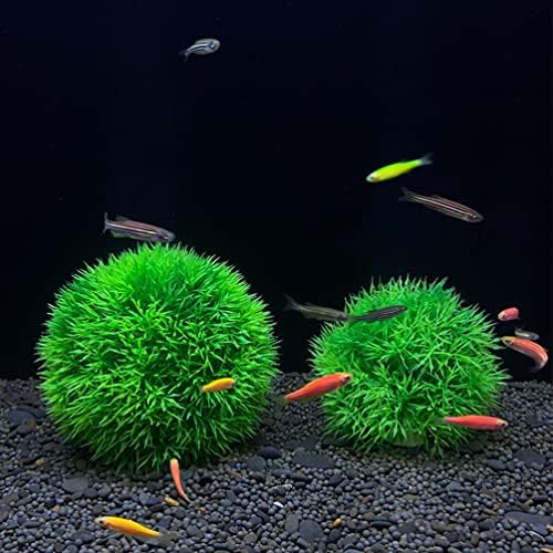 Ipetboom 2 adet Akvaryum Bitkileri Suni Çim Topları Plastik Su Bitkileri Akvaryum Süslemeleri Balık Tankı Yosun Su