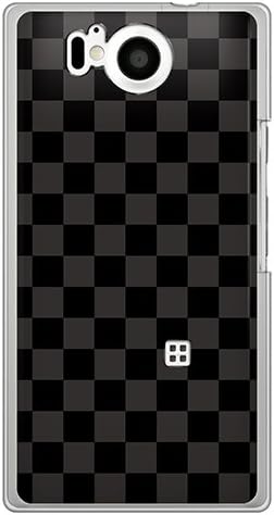 CaseMarket SoftBank AQUOS Telefon Xx (106SH) Polikarbonat Şeffaf sert çanta [ Damalı Desen-Siyah ]