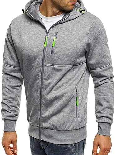 ADSSDQ Kapaklı Uzun Kollu günlük giysi Erkek Kış Ofis Rahat Polyester Kıyafetler Düz Renk Sıcak Kapşonlu Zip Outfit7