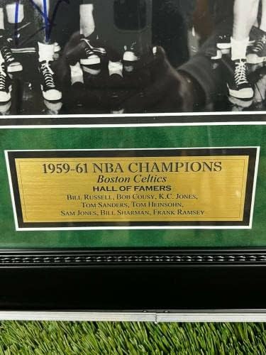 1959-61 NBA Şampiyonu Boston Celtics Takımı İmzalı Çerçeveli Fotoğraf JSA - İmzalı NBA Fotoğrafları
