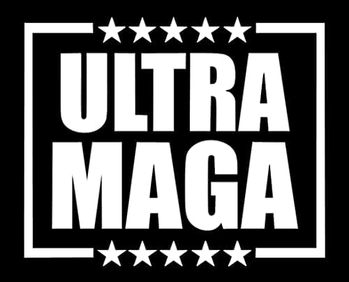 Ultra MAGA Çıkartması-5 Çıkartma (Beyaz) - FJB, Pro Koz, Gidelim Brandon, Donald Koz, Cumhuriyetçi, Vatansever, Amerikan'ı