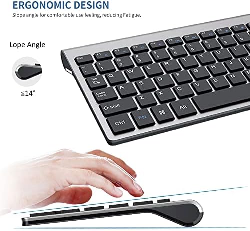 Kablosuz Klavye ve Fare-USB İnce 2.4 G Ergonomik Kablosuz klavye fare Kombo Numarası Pad Dizüstü pc bilgisayar Mac