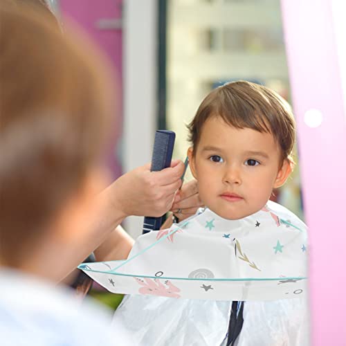 SOLUSTRE Çocuk Önlükleri Kısa Çocuk Saç Kesimi Pelerin Karikatür Saç Kesme Pelerin Şemsiye Salon Pelerin Katlanabilir