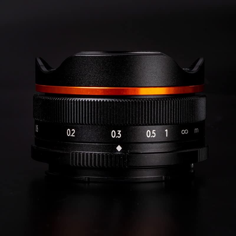 Brightin Yıldız 10mm F5.6 Balıkgözü Geniş Açı APS-C Manuel Odak Aynasız Kamera Lens, Canon EOS-M Dağı M için Fit,