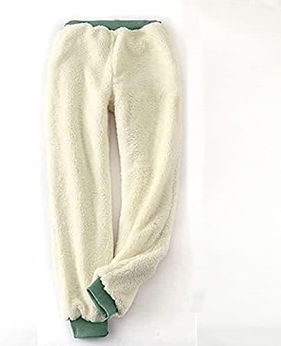 Sweatpants Kadınlar Katı Renk Polar Cepler Artı Boyutu Bandaj Elastik Bel Wei Pantolon günlük bol pantolon