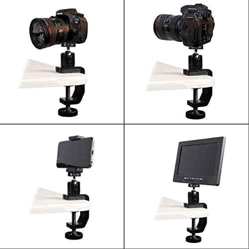 QYXİNC C kelepçe kamera kelepçe dağı ile 1/4 vida için fotoğraf stüdyosu Video DSLR, kameralar, ışık standı, masa,