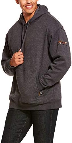 Ariat Erkek Büyük ve Uzun İnşaat Demiri Logolu Kapüşonlu Sweatshirt
