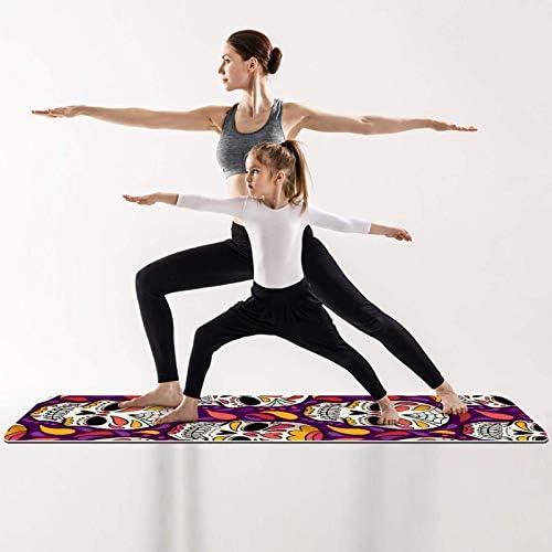 Siebzeh Ölülerin Günü Desen Premium Kalın Yoga Mat Çevre Dostu Kauçuk Sağlık ve Fitness Kaymaz Mat Her Türlü Egzersiz