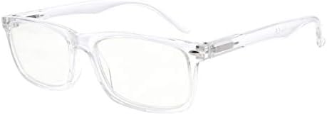 Eyekepper bilgisayar okuma gözlüğü mavi ışık filtresi okuyucu gözlük mavi parlama engelleme erkekler kadınlar, şeffaf