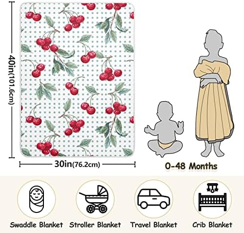 MCHİVER Cherrys Bebek Battaniyeleri Kız Erkek Battaniye Alma Kız Yürümeye Başlayan Battaniye kundak battaniyeleri