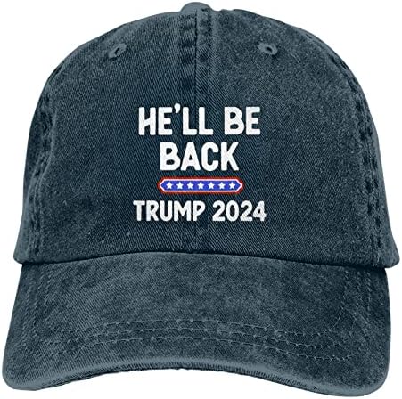 DENOU Geri Dönecek Trump 2024 beyzbol şapkası Erkek Casquette Yıkanabilir Ayarlanabilir kadın şoför şapkası