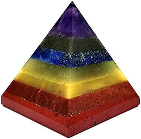 Aadhya Sağlık Yedi Çakra Bağlı Piramit Reiki Enerji Kristalleri Doğal Taşlar El İşi Manevi Şifa Meditasyon Orgonit