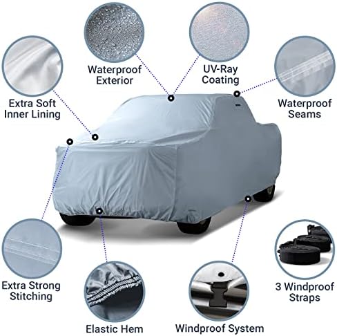 ıCarCover Premium Kamyon Kapağı için 2020-2023 Dodge Ram 1500 TRX Mürettebat Kabini 5.7 ft Kısa Yatak Su Geçirmez