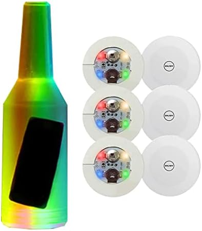 Led Bar bardak altlıkları, Led etiket ışıkları, partiler için Led şişe ışık içecek tutucu ışıkları 8 ışık fonksiyonu