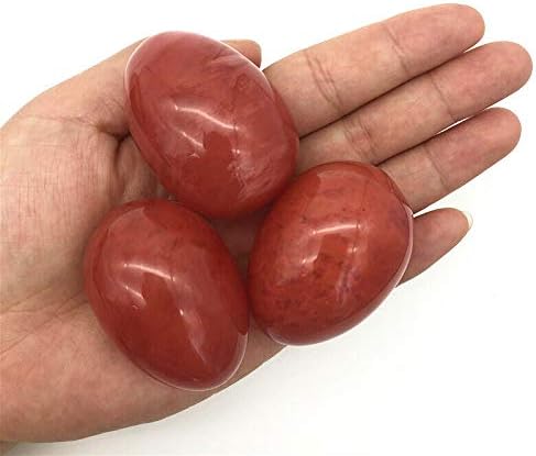 SEEWOODE AG216 1 adet Büyük Boy Kırmızı Karpuz Kuvars Kristal Yumurta Şekilli Taşlar Şifa Reiki Dekor Taşlar ve Mineraller