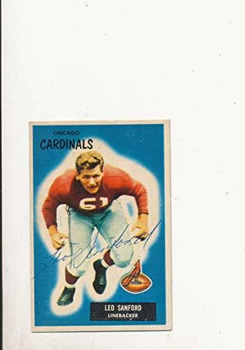 1955 bowman kart vintage imzalı 123 Leo Sanford Cardinals-Futbol Slabbed Vintage Kartlar