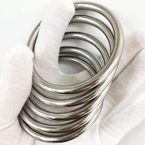 AİVOOF 2.8 Metal O-ring, 5 adet 304 Dikişsiz Kaynak Paslanmaz Çelik Yüzük Ağır Pürüzsüz Katı Çok Amaçlı Büyük Halka