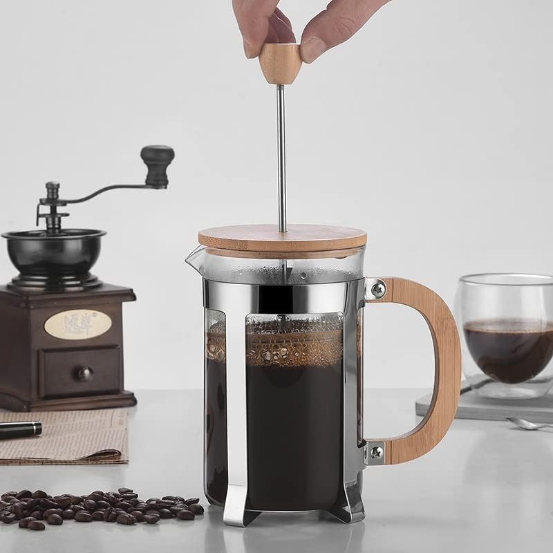 FSYSM Fransız kahve ısıya dayanıklı Filtre presleri Kahve makinesi Pot Cam Tencere Içi Boş Kahve Çay Çaydanlıklar