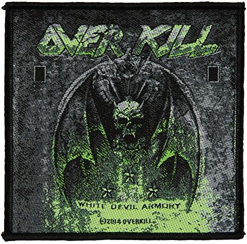 Overkill Beyaz Şeytan Armory Yama Albümü Sanat Thrash Metal Dokuma Aplike Dikmek