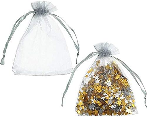 50 Adet Şeffaf organze çantalar Takı Şeker İpli Torbalar Düğün Parti Noel Favor hediye keseleri