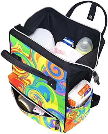 VBFOFBV bebek bezi çantası Sırt Çantası, Çok Fonksiyonlu Taşınabilir Seyahat Çantaları Kadın Erkek, Gökkuşağı Girdap