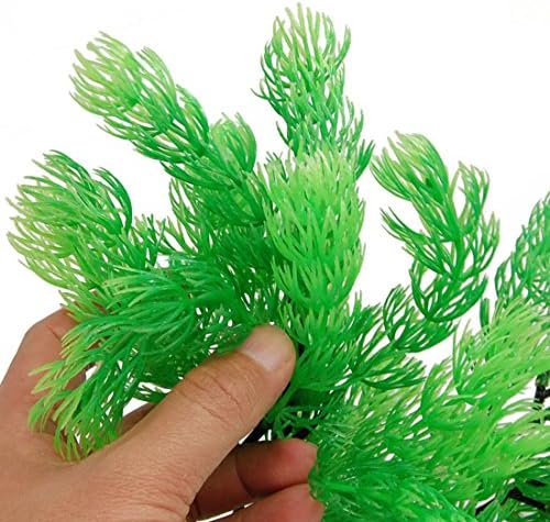 uxcell Plastik Akvaryum Aquascape Süs Bitkisi, Yeşil