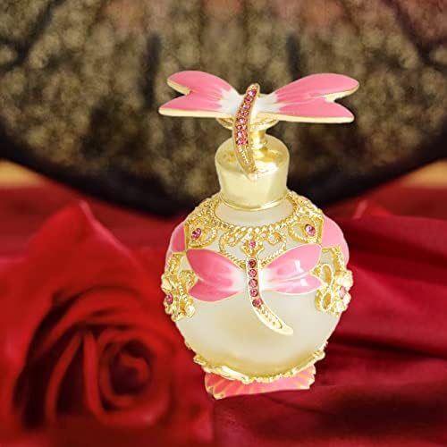 Dragonfly Vintage 25 ml Boş Doldurulabilir Mısır Tarzı Parfüm Şişesi Kristal Parfüm Şişeleri (Pembe)