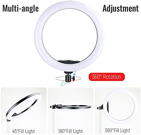 MJWDP Profesyonel LED Selfie halka ışık kameralı telefon USB Halka Lamba Fotoğraf ışığı Uzun Kol Tutucu Standı