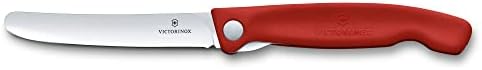 Victorinox 4.3 inç İsviçre Klasik Katlanabilir Soyma Bıçağı Düz Kenarlı Kırmızı