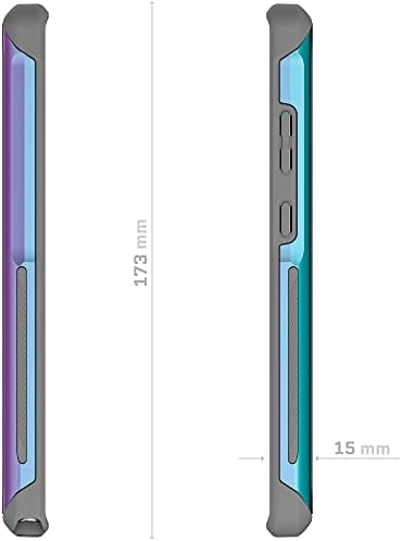 Ghostek ATOMİK ince Samsung Galaxy S23 Ultra Telefon Kılıfı, Şeffaf Sırtlı ve Yanardöner Alüminyum Tamponlu S-Pen