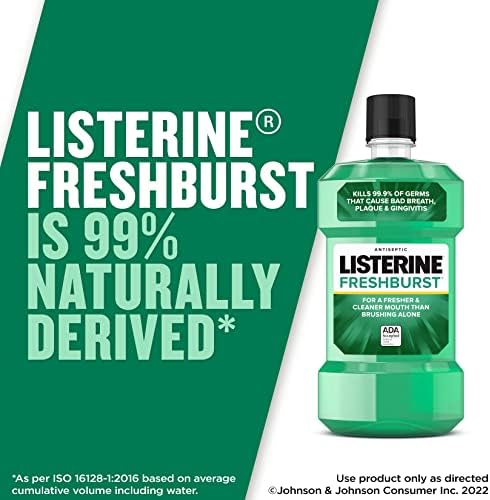 Listerine Freshburst Antiseptik Gargara Mikrop Öldürücü Ağız Bakımı Formülü ile Ağız Kokusu, Plak ve Diş Eti İltihabıyla