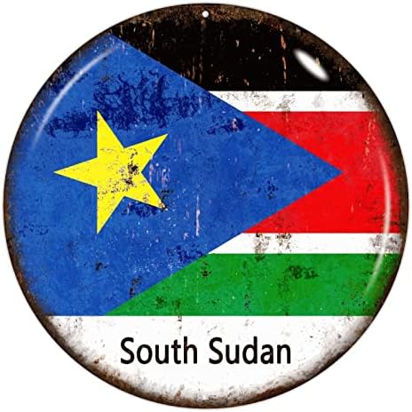 Güney Sudan Metal İşareti Güney Sudan Bayrağı hoş geldin yazısı Ön Kapı Dekor Ulusal Bayrak Özelleştirilmiş Duvar