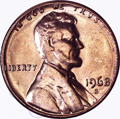 1968 S Lincoln Anıtı Cent 1C Parlak Dolaşımsız