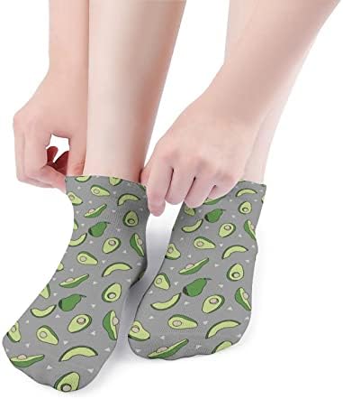 Avokado Meyve Komik Koşu Ayak Bileği Çorap Atletik No-Show Çorap Yastıklı Erkekler Kadınlar için