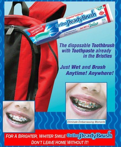 Hazır Fırça Hazır Tek Kullanımlık Orto Diş Fırçaları - Nane Aroması-144 / Bx