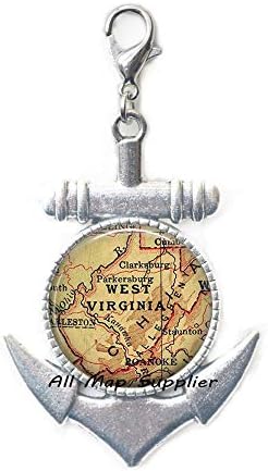 AllMapsupplier Moda Çapa Fermuar Çekme Batı Virginia haritası Çapa Fermuar Çekme, Batı Virginia haritası Istakoz