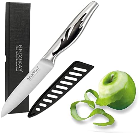Kılıflı BECOKAY Soyma Bıçağı, 4 inç Keskin Soyma Meyve Bıçakları, Taşınabilir Ekmek Bıçakları, Hediye Meyve Eti için