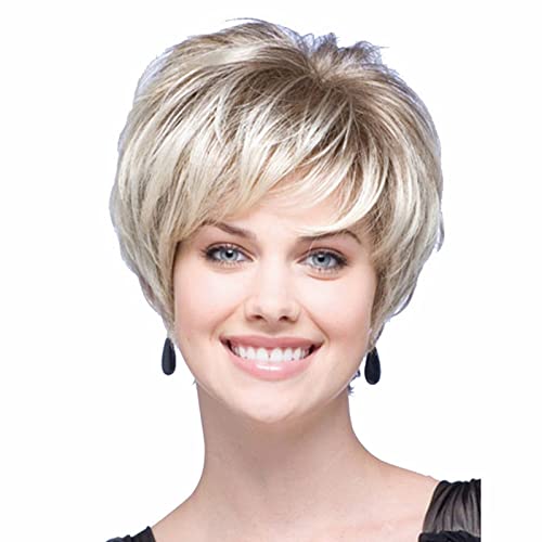 DBYLXMN kadın peruk kısa saç moda ışık altın Fiber peruk kadın ışık altın kısa saç kadın saç ürünleri