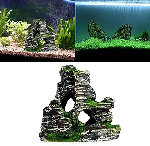 n / a Akvaryum Dekorasyon Dağ Manzaralı Akvaryum Döşeli Mağara Ağacı Balık Tankı Süs Dekorasyon Akvaryum Ekipmanları