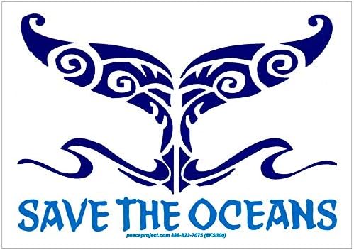 Barış Kaynağı Projesi Okyanusları Kurtar-Küçük Manyetik Tampon Çıkartması / Çıkartma Mıknatısı (4 X 2,8)