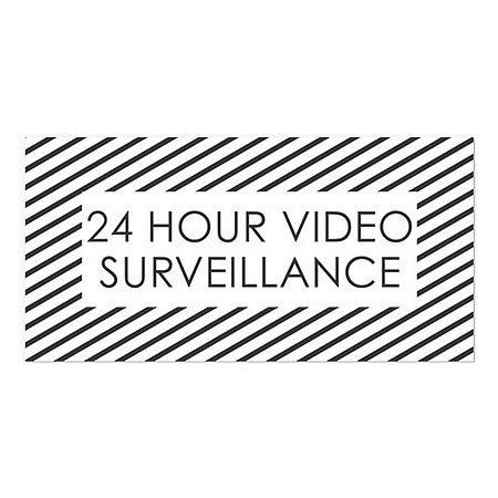 CGSıgnLab / 24 Saat Video İzleme-Çizgili Beyaz Pencere Kaplaması / 24 x12