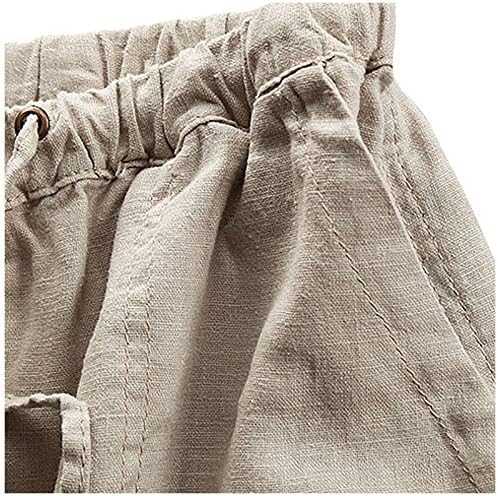 MIASHUI 10 Bellek Köpük Erkekler Moda Pamuk Artı Boyutu Rahat Elastik Bel Cepler Uzun Pantolon Geniş Bacaklı pamuklu