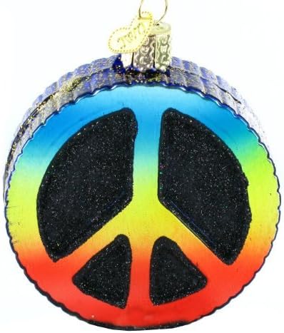 Eski Dünya Noel Süsleri: Barış İşareti Cam Üflemeli Süsler Noel Ağacı, Barış İşareti