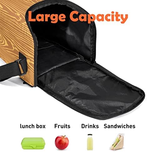 Sarı Ahşap Dokular Büyük yemek kabı Yetişkin Kullanımlık yemek taşıma çantası Taşınabilir Büyük Organizatör