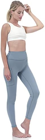 Allsense Kadın İç ve Arka Fermuarlı Cepli Yüksek Bel Yoga Taytı, Spor Salonu Egzersiz Koşu Pantolonu-Inseam 28