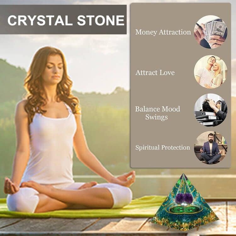 Orgonit Şifa Kristal, Piramit Taşlar Ağacı Yaşam Enerjisi Kuvars Kristalleri Meditasyon Yoga Stresi Azaltmak Mutluluk