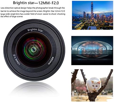 Brightin Yıldız 12mm F2. 0 Ultra Geniş Açılı Büyük Diyafram APS - C Manuel Odak Aynasız Kameralar Lens, Sony E ZV-E10